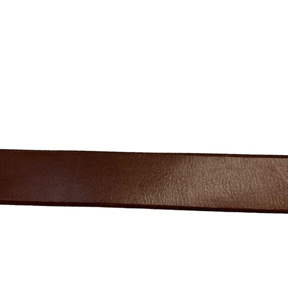 Million Wishes Brown Leather Gold-tone Ornate Detachable Buckle Belt Size L(42”) - Picture 11 of 16